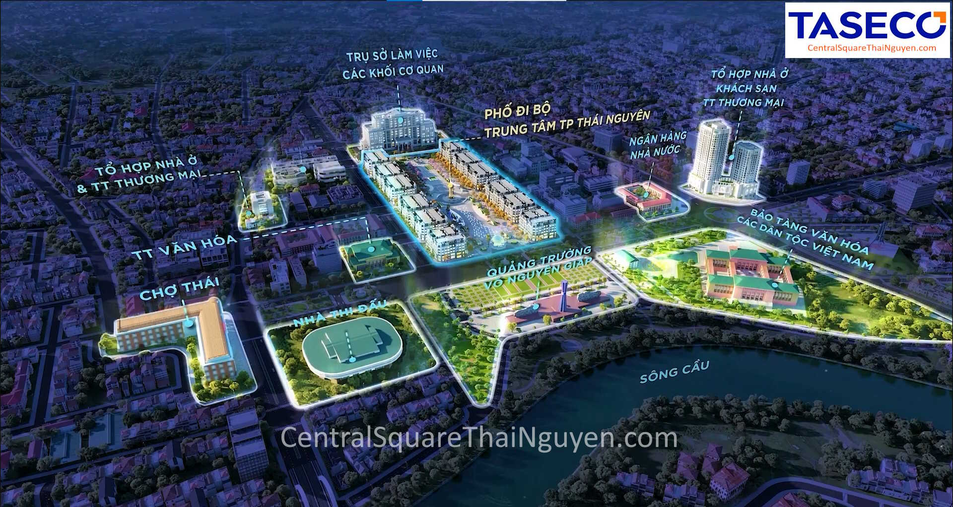 Central Square Thái Nguyên – vị trí trung tâm gần chợ Thái, khách sạn và bảo tàng