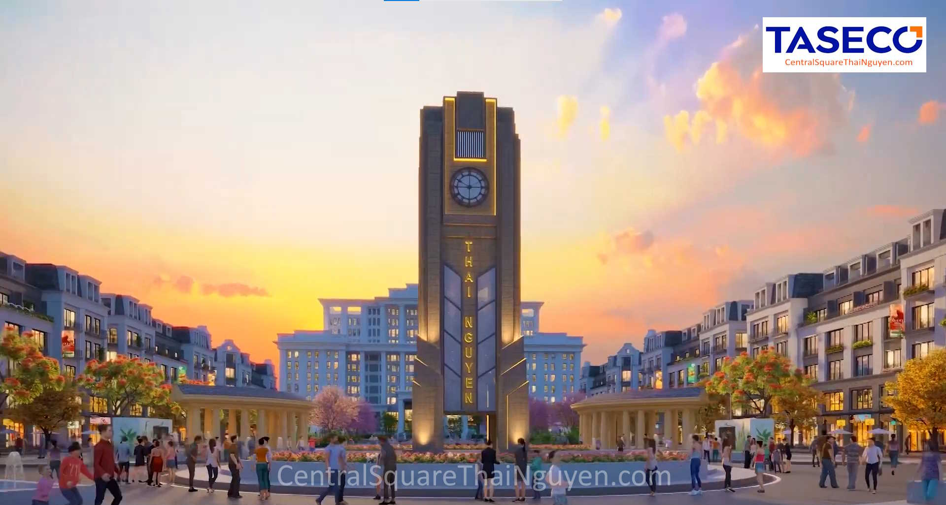 Central Square Thái Nguyên – Phố đi bộ trung tâm 6,64 ha Taseco Land