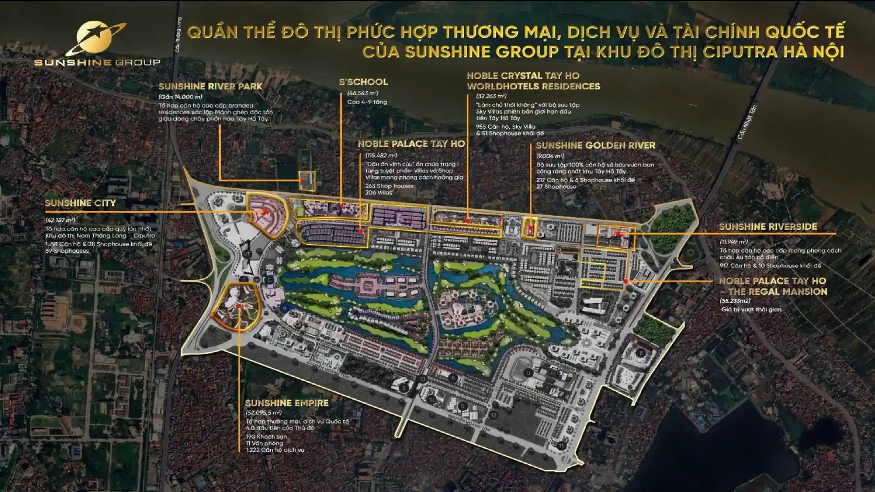 Bản đồ vị trí dự án Noble Palace Tây Hồ.